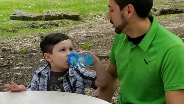 a man and a boy
